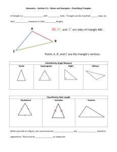 and are sides of triangle ABC