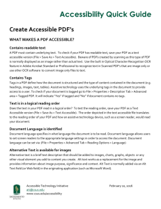 Quick Guide: Create Accessible PDF`s