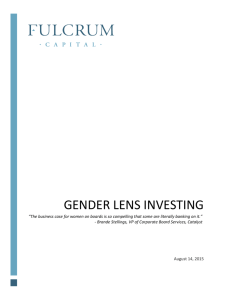 Gender lens investing