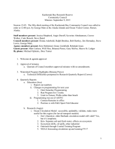 Kachemak Bay Research Reserve Community Council Minutes