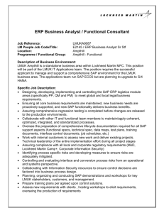 E2145 / ERP Business Analyst Sr Stf