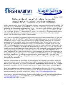 Midwest Glacial Lakes Fish Habitat Partnership Proposal