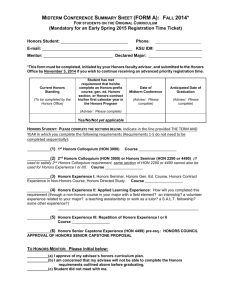Midterm Conference Summary Sheet (FORM A): Fall 2014