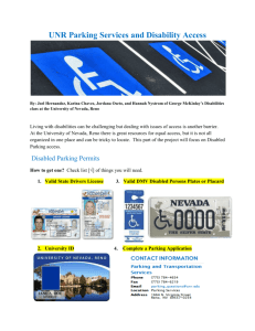 UNR Parking Services and Disability Access