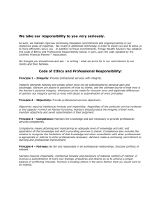 professional ethical guidelines