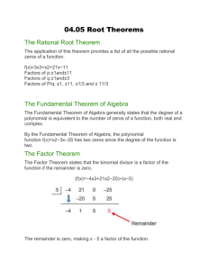 04.05 Root Theorems