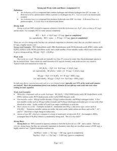 Acids and Bases