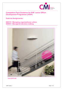 (JODP) External Assignments - Chartered Management Institute