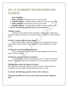 class 7 Elements of Weather and Climate