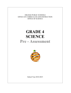 Directions for Grade 4 Pre-Assessment