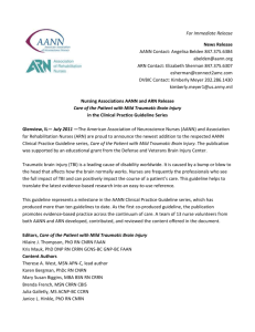 Nursing Associations AANN and ARN Release Care of the Patient