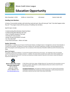Education Opportunity - Illinois Credit Union League