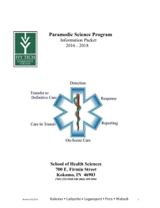 Paramedic Application Packet
