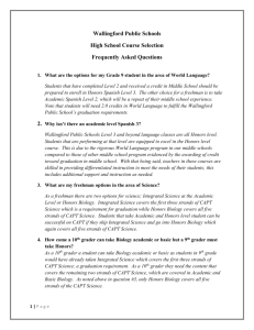 Course Selection FAQ - Wallingford Public Schools