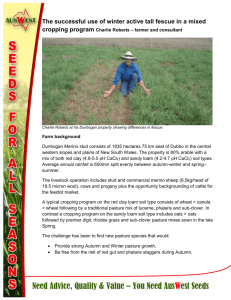 The successful use of winter active tall fescue in a