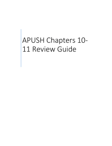 apush chapter 10-11 outlines