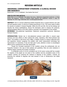 abdominal compartment syndrome: a clinical review and research