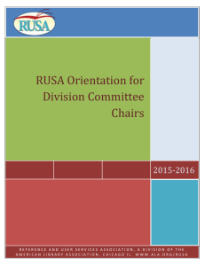 RUSA Orientation for Division Committee Chairs