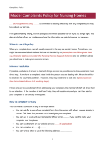 DOWNLOAD: Complaint Policy Template for Nursing Homes