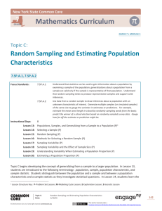Random Sampling and Estimating Population