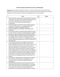 ICH-GCP E6 Checklist