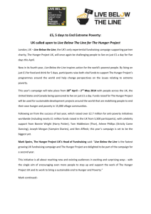 Press Release - The Hunger Project UK