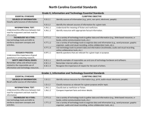 Grades 5, Information and Technology Essential Standards