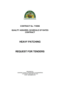 Request for Tenders Contract 719596 Heavy