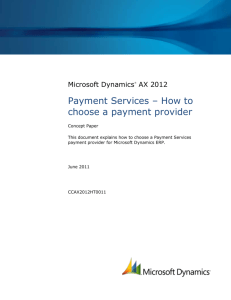 Payment providers - Microsoft Dynamics