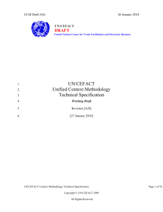 UN/CEFACT Unified Context Methodology Technical