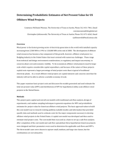 Determining Probabilistic Estimates of Net Present Value for US