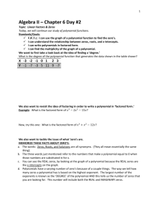 Algebra II – Chapter 6 Day #2