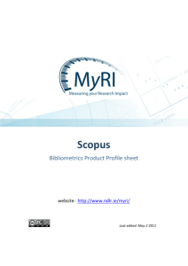 product profile SCOPUS