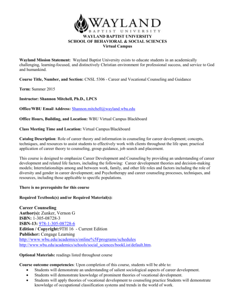 Career And Vocational Counseling And Guidance
