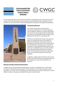 Botswana - Commonwealth War Graves Commission