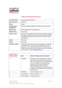 Voluntary - Severance Scheme Policy & Procedure