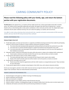 the RHS Caring School Community Policy