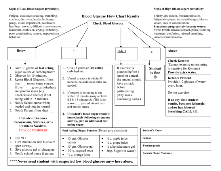 Blood Glucose Flow Chart doc 