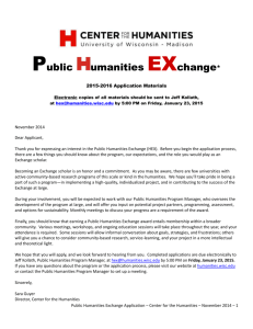 Public Humanities EXchange - Center for the Humanities