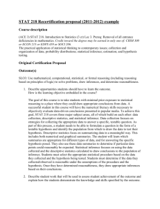 STAT 218 Recertification proposal (2011-2012) example