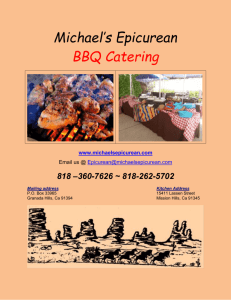 All BBQ Menu Plans - Michaels Epicurean Catering