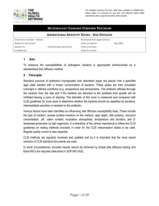 Antimicrobial sensitivity testing - Disk difussion