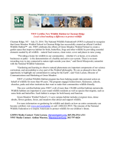 NWF Certifies New Wildlife Habitat in Chestnut Ridge Local school