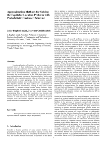 Approximation Methods for Solving the Equitable Location Problem