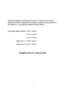 6040 Tender Quality Evaluation spec and