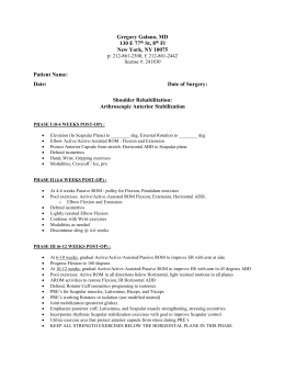 Rotator Cuff Repair Surgical Protocol