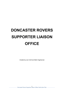 doncaster rovers supporter liaison officer draft action plan
