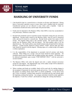 handling of university funds