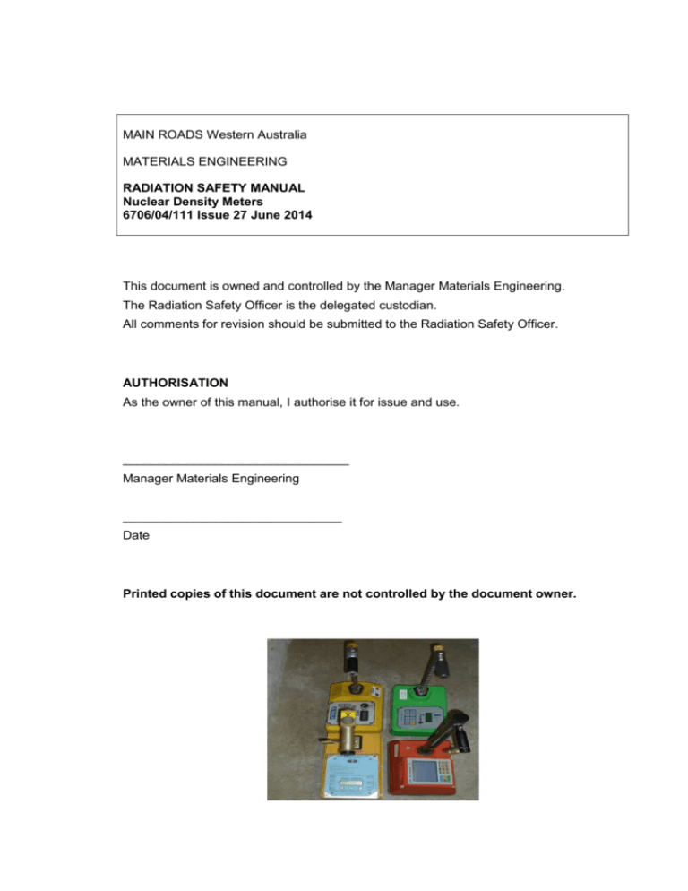 Nuclear Density Meter Store Main Roads Western Australia Nuclear density meter store main roads western australia