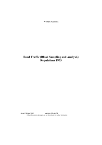 Road Traffic (Blood Sampling and Analysis) Regulations 1975